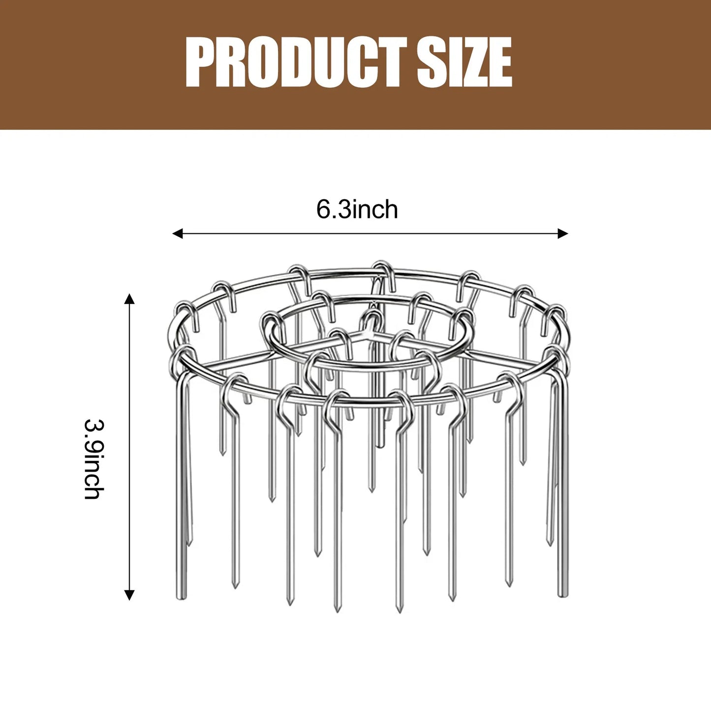 Vertical Hanging Skewer Rack for Air Fryer – 360° Heat, 24 Skewers, 304 Stainless Steel 🍢