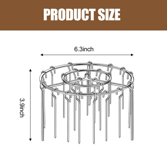 Vertical Hanging Skewer Rack for Air Fryer – 360° Heat, 24 Skewers, 304 Stainless Steel 🍢