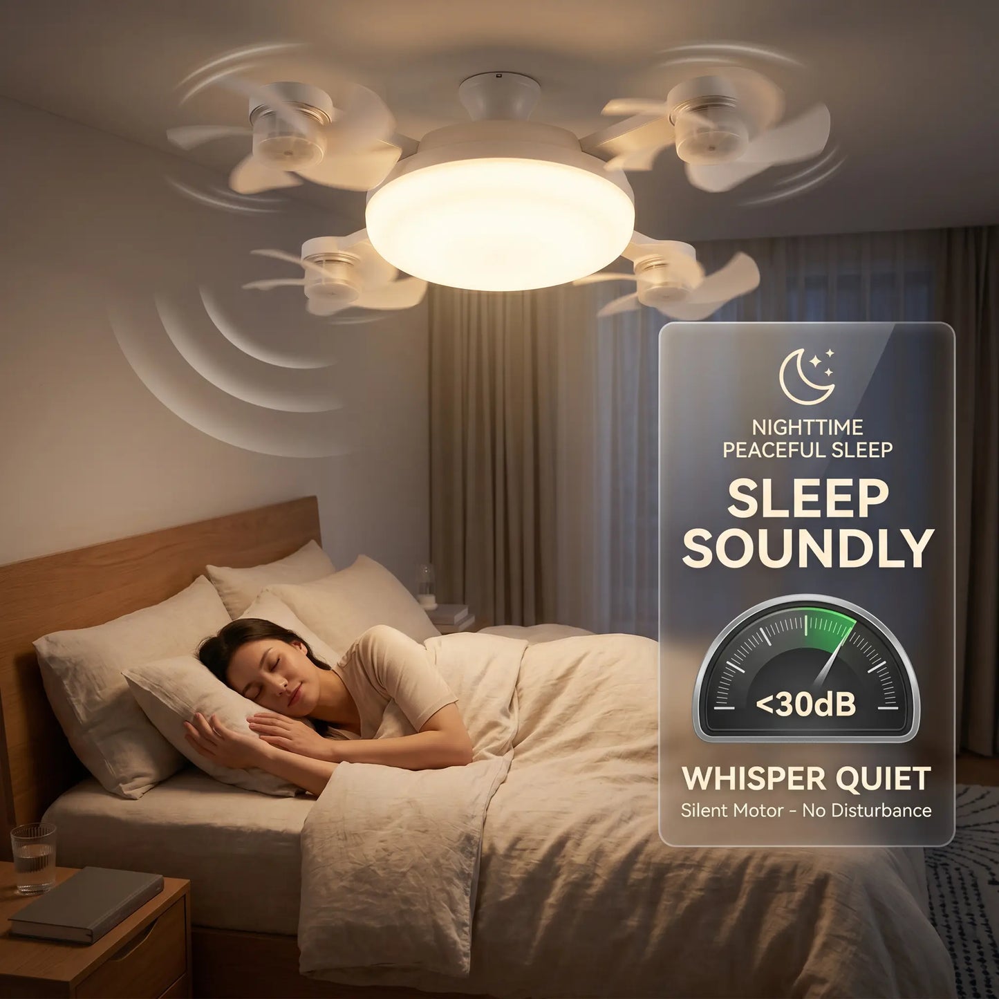 2-in-1 LED Ceiling Fan Light Bulb – E27 Screw-in, Remote Control 💡🌀