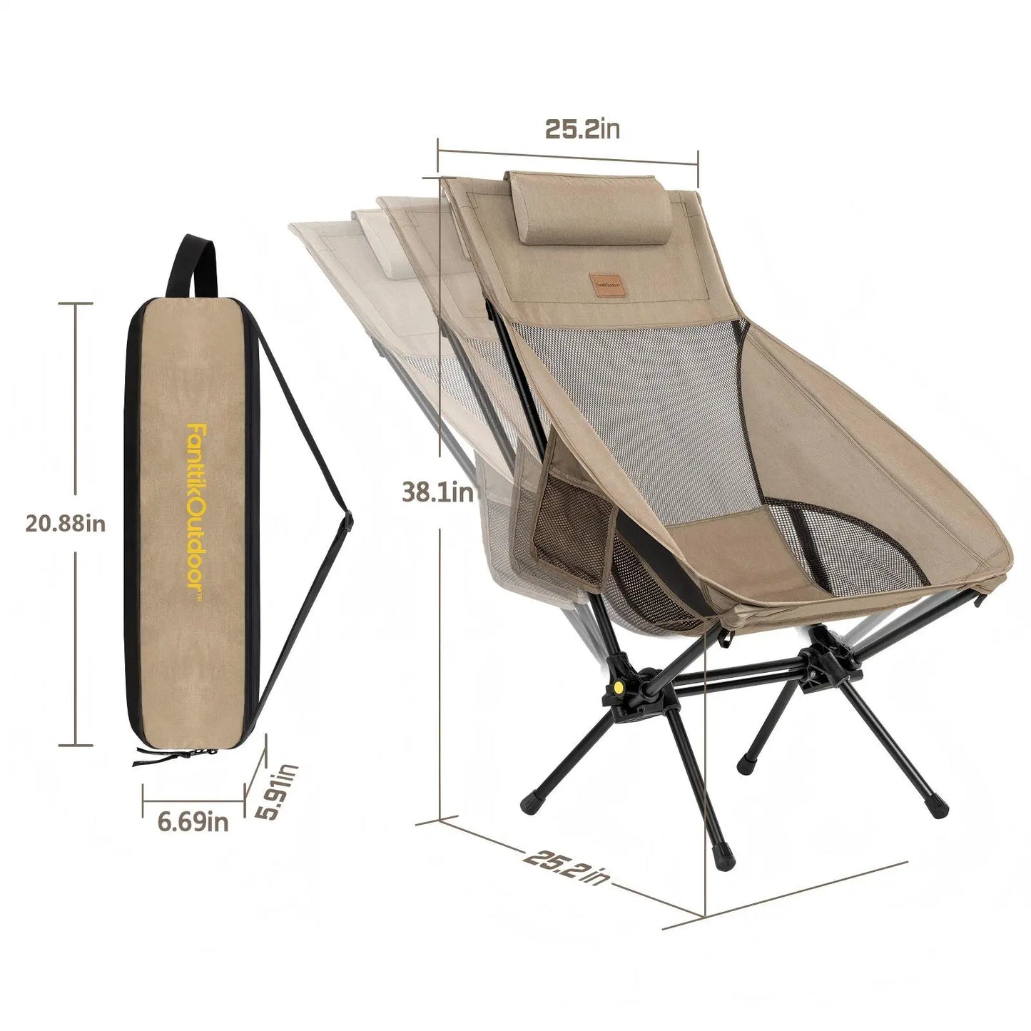 Zeta L8 Max Rocking Camping Chair – 25° Gentle Rock, 7075 Aluminum, 4.5 lbs 🪑🏕️