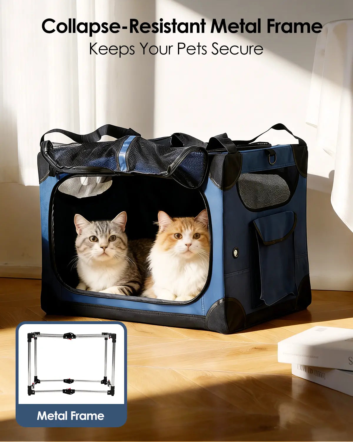 Extra Large Cat Carrier for 2 Cats – XL Soft-Sided, Foldable, with Removable Divider 🐱🚗🧳