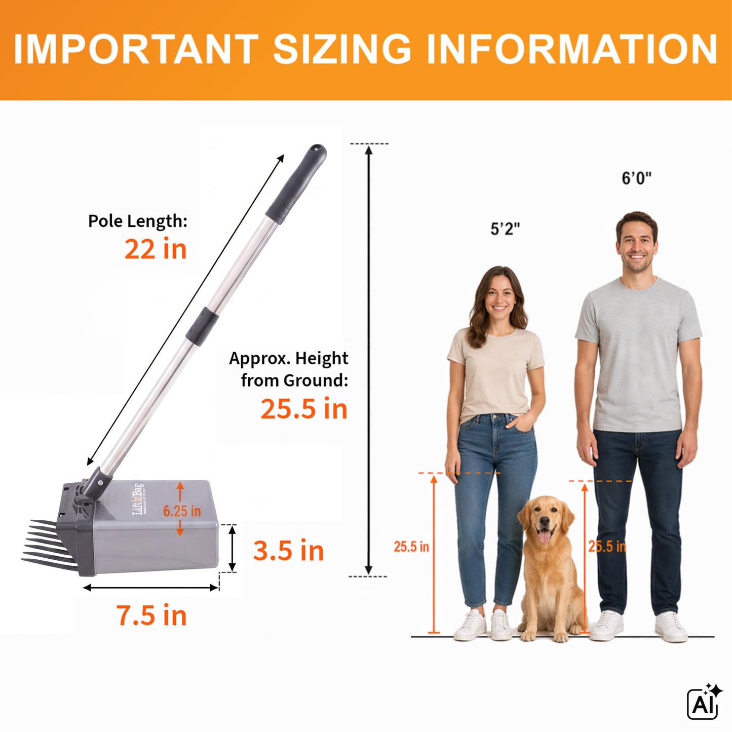 Lift N' Bag Dog Pooper Scooper – New & Improved Design, One-Handed Operation 🐕🧹✅