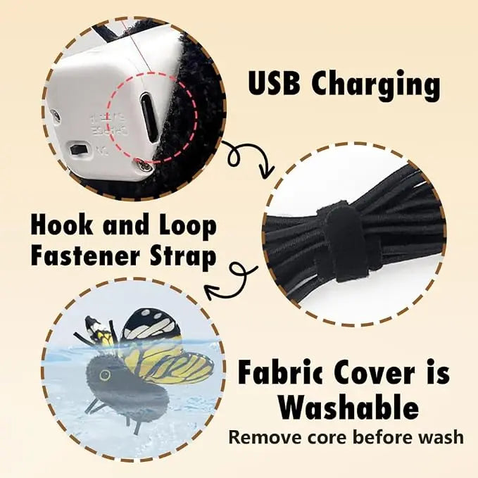 Smart Sensing Flapping Butterfly Interactive Cat Toy
