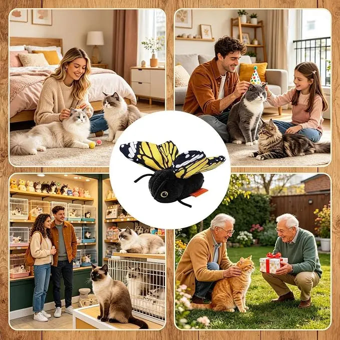 Smart Sensing Flapping Butterfly Interactive Cat Toy