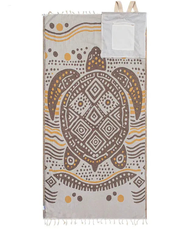 2-in-1 Towel & Backpack Combo – 100% Organic Cotton, Sand-Resistant, Quick-Drying 🏖️🎒