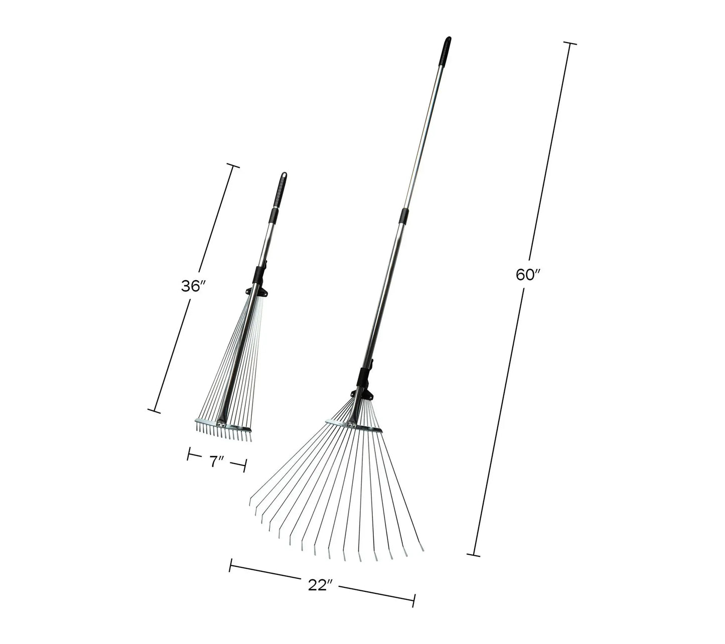Adjustable Garden Leaf Rake – Lightweight, Telescoping Handle, Expandable Metal Head 🍂🌿🧹