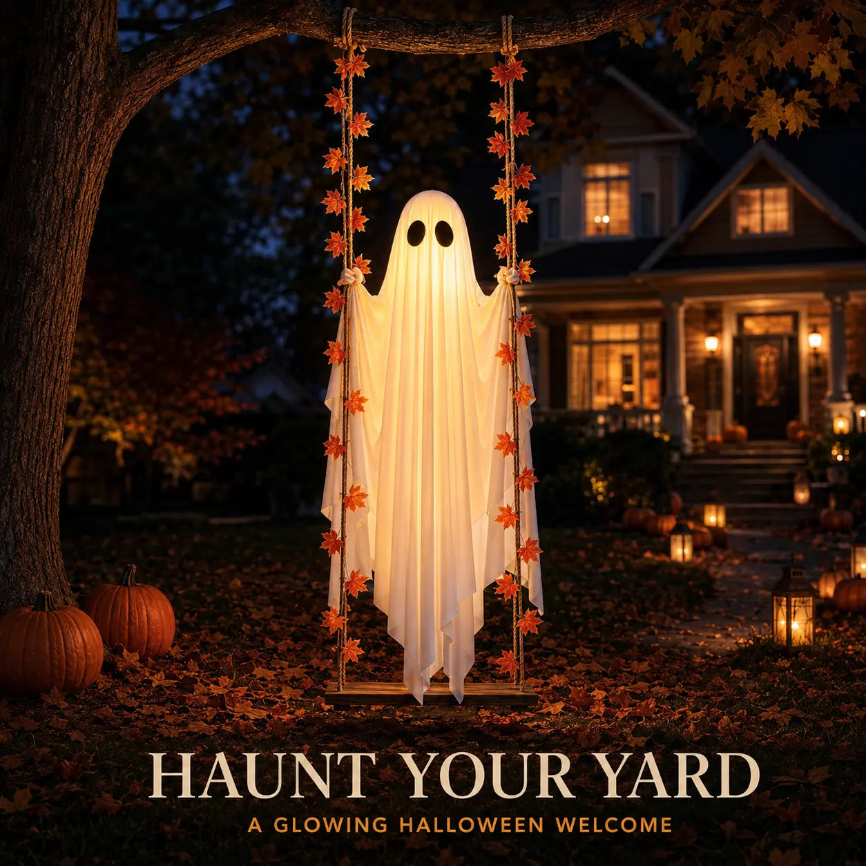 Light-Up Swinging Ghost Halloween Decoration👻Halloween Pre-sale🎃