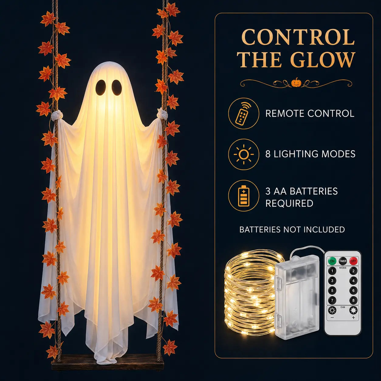 Light-Up Swinging Ghost Halloween Decoration👻Halloween Pre-sale🎃