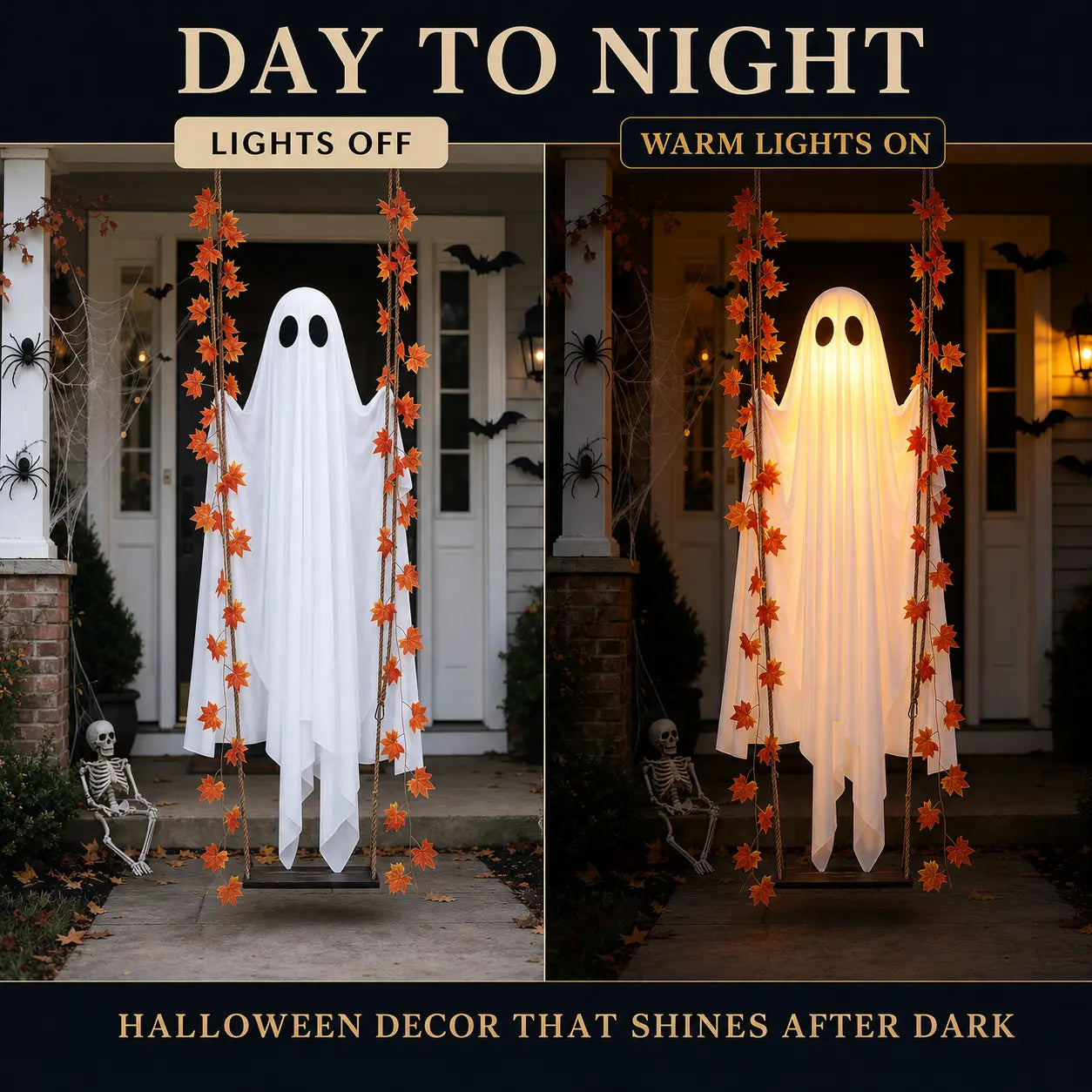 Light-Up Swinging Ghost Halloween Decoration👻Halloween Pre-sale🎃