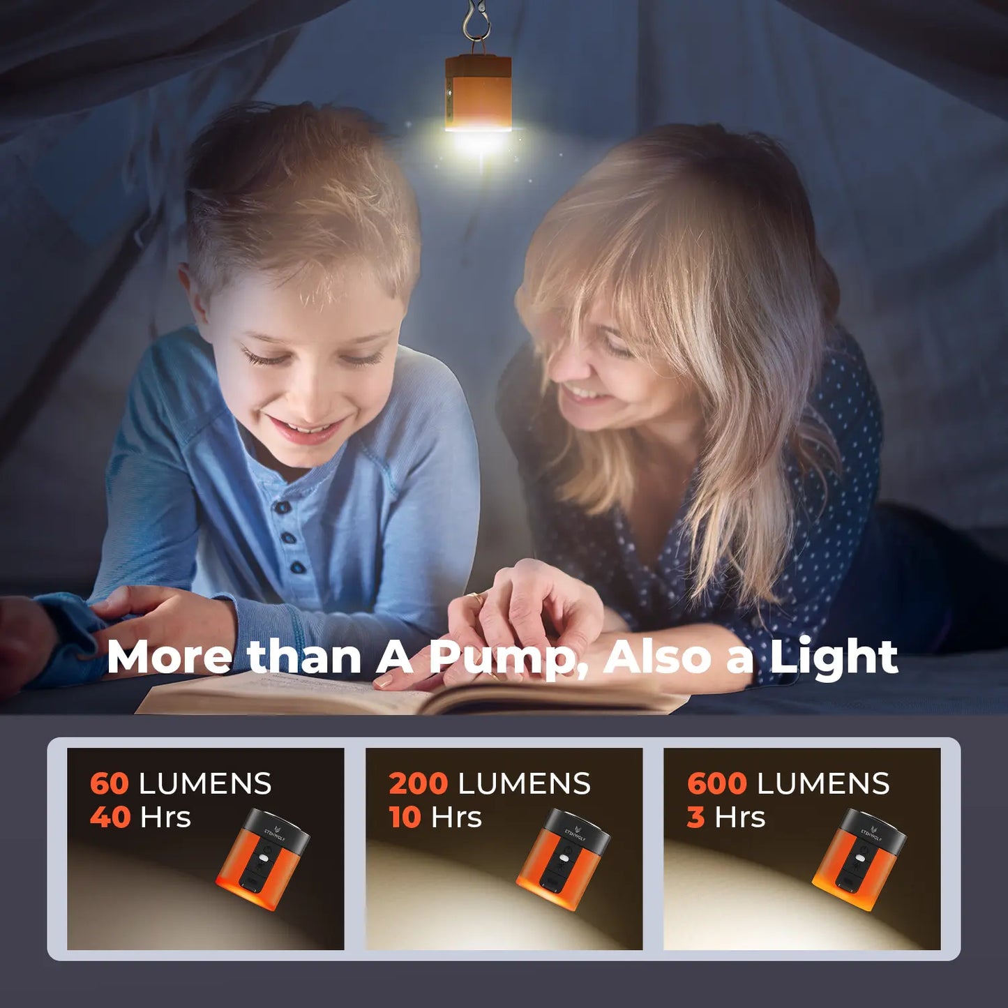 AIR 3 & AIR 5 PRO MAX – Mini & Pro Cordless Air Pump, Camping Light, Power Bank Function, 5 Nozzles🔋