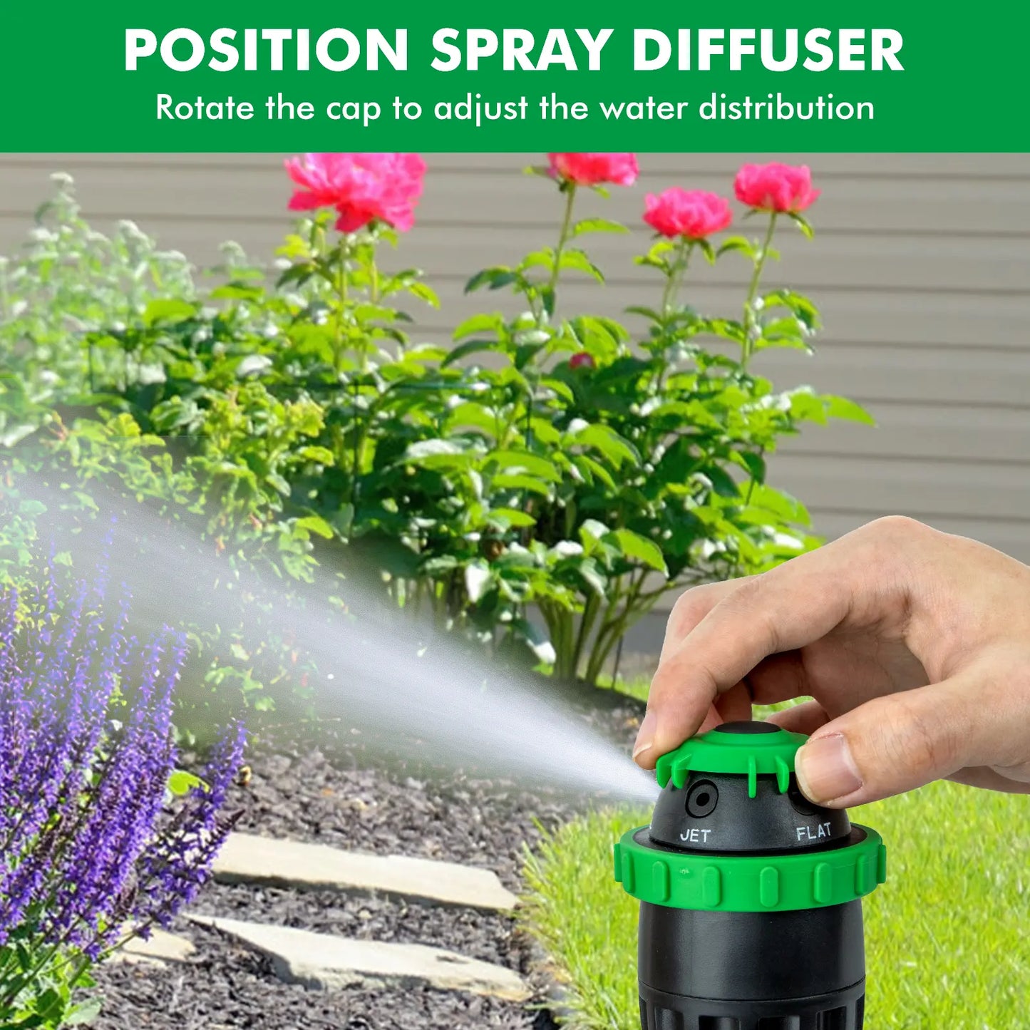 Gear Drive Sprinkler with Metal Spike – 5 Patterns, Up to 1900 sq. ft 💧🌿