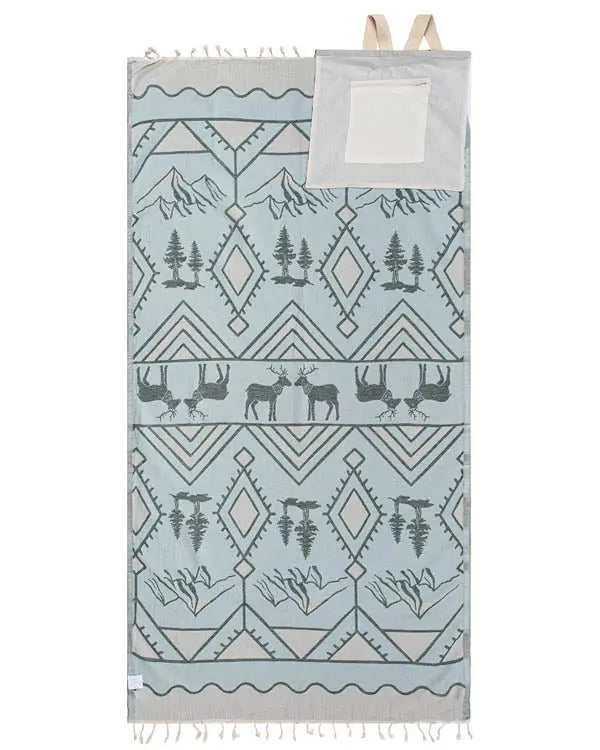 2-in-1 Towel & Backpack Combo – 100% Organic Cotton, Sand-Resistant, Quick-Drying 🏖️🎒