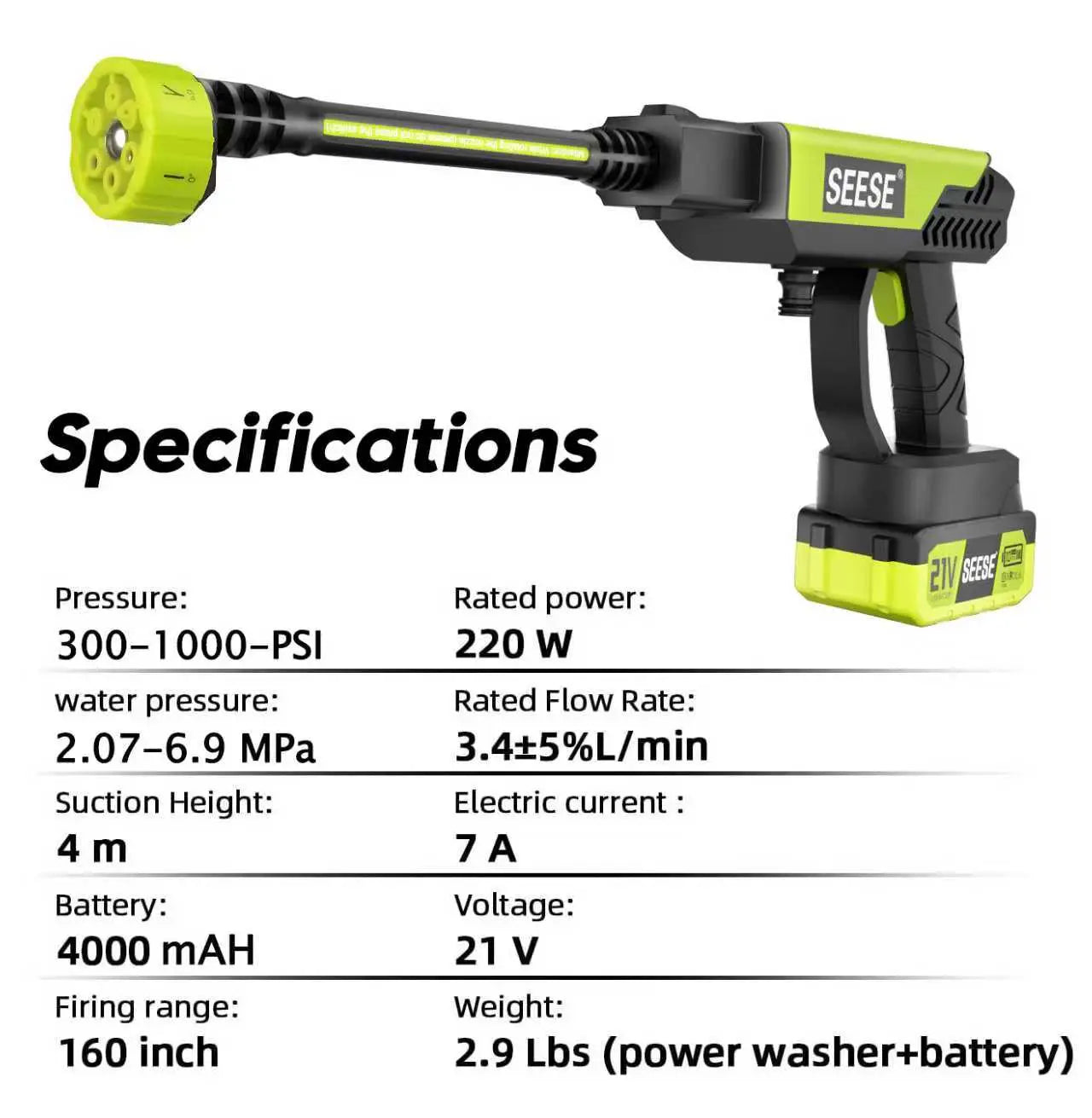Cordless Pressure Washer – Portable, Battery-Powered, for Car, Home &Garden 🚗💦🌿