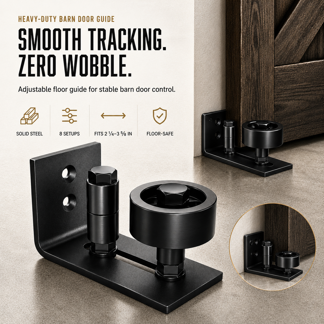 8-in-1 Adjustable Floor Door Guide🚪🛠️
