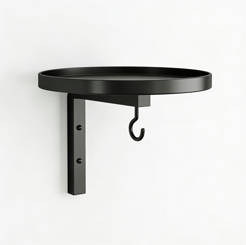 Wall-Mounted Metal Bird Bath – Antique Black, Dual-Function with Hook 🐦🛁