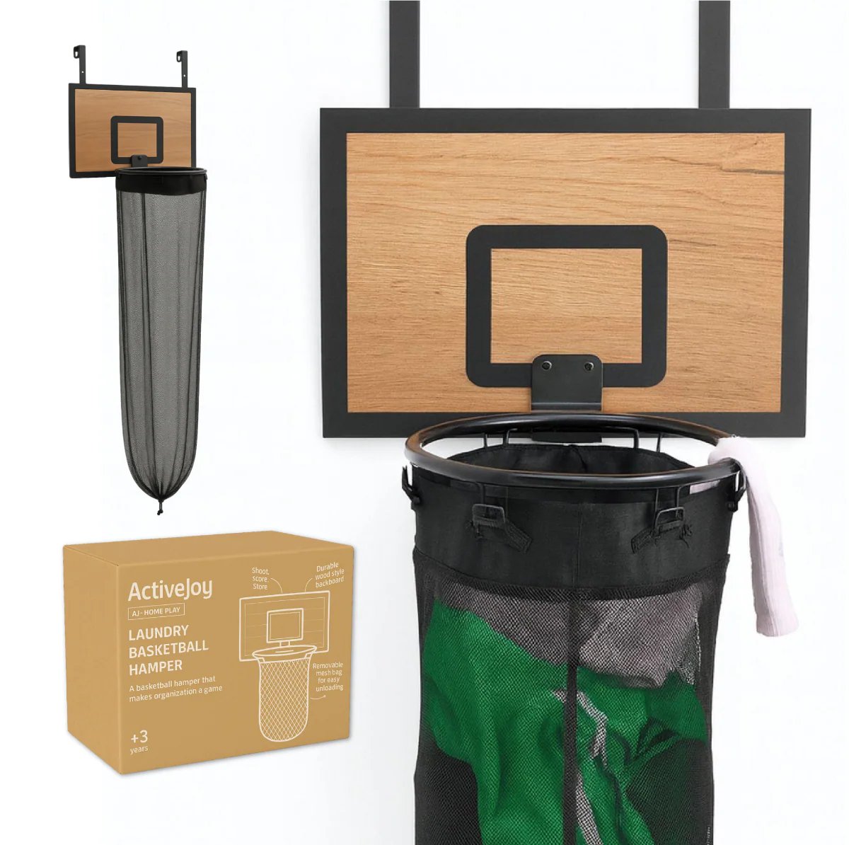 Basketball Laundry Hamper – Turns Chores into Play, Wall-Mountable 🏀🧺