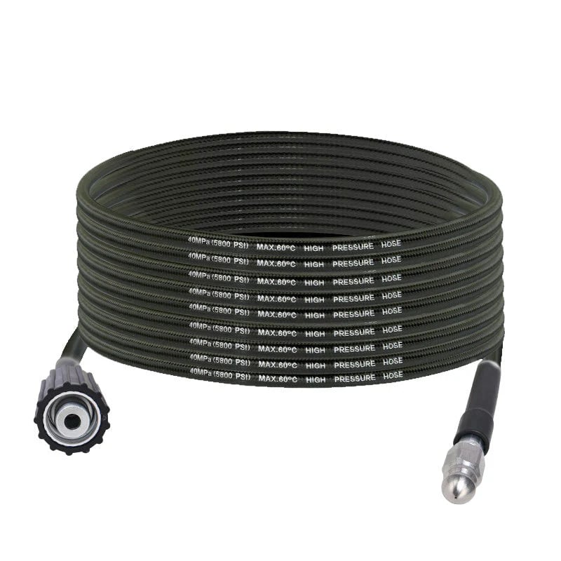 High-Pressure Sewer Jetter Hose – Triple-Layer, Stainless Steel Nozzle, Universal Fit 💧🔧