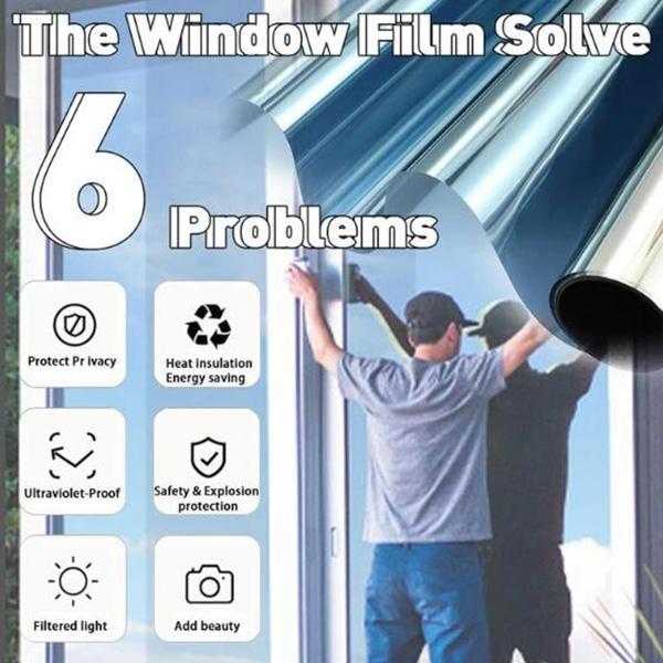 Mirror Window Privacy Film – UV Block, Heat Control, Static Cling 🪟🛡️