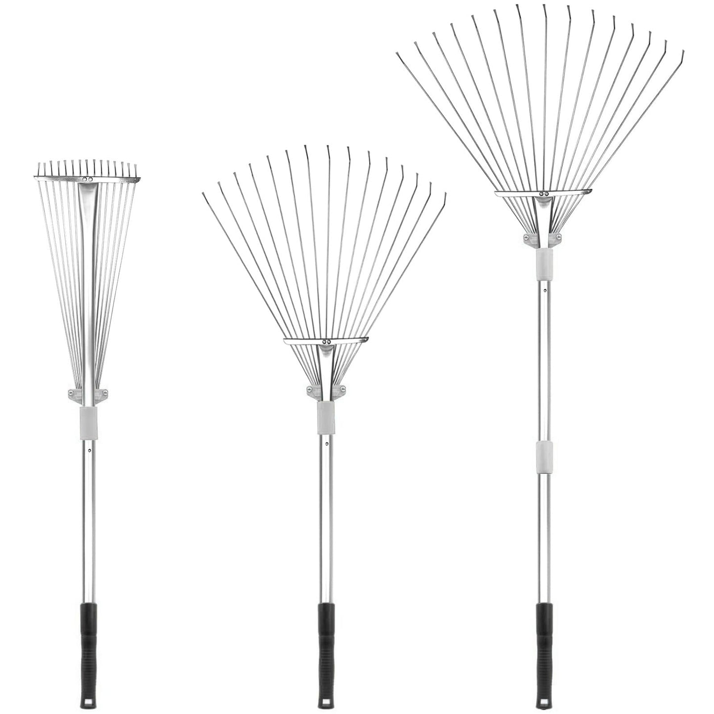 Adjustable Garden Leaf Rake – Lightweight, Telescoping Handle, Expandable Metal Head 🍂🌿🧹