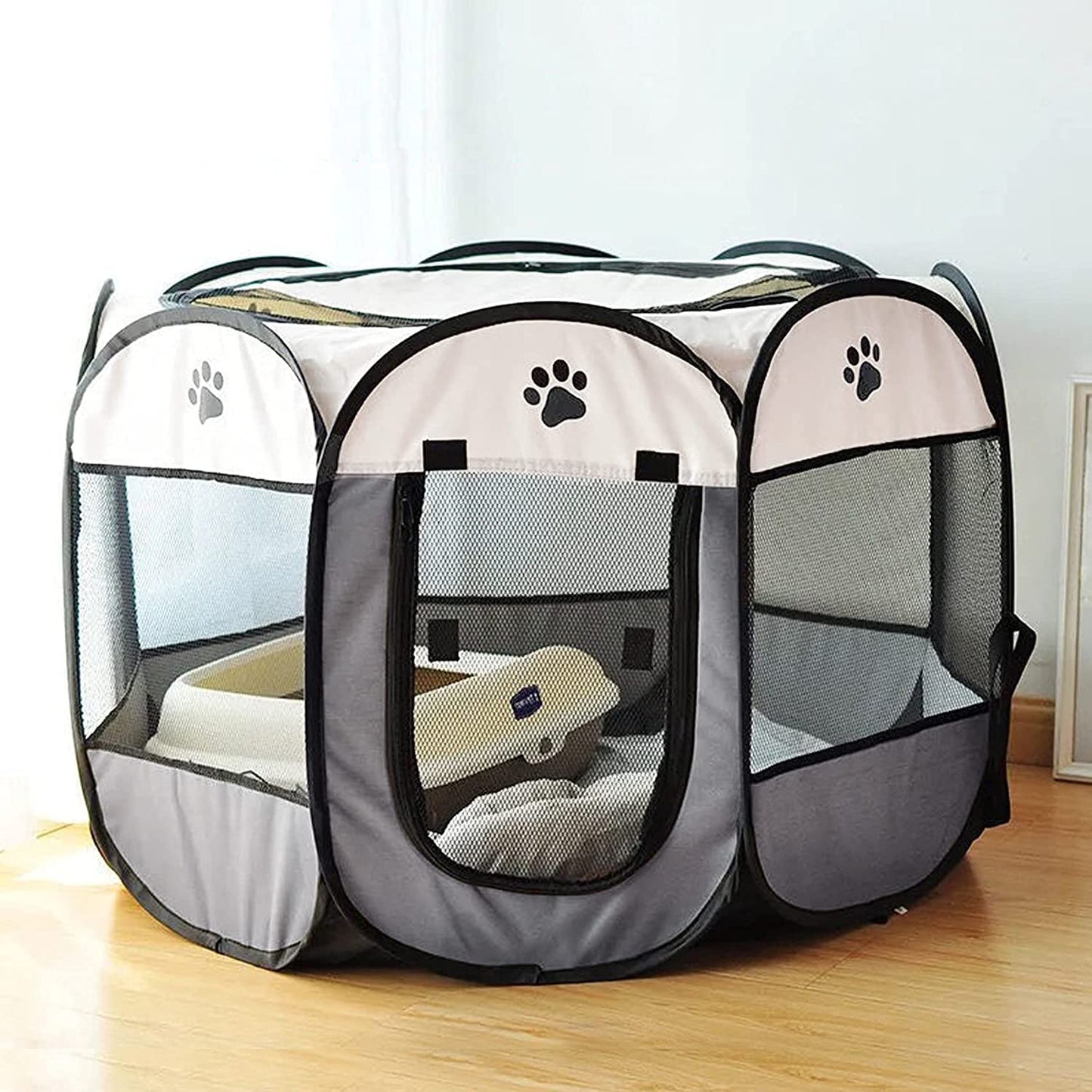 RoamPaws Foldable Soft-Sided Pet Playpen🐱🐶🏠