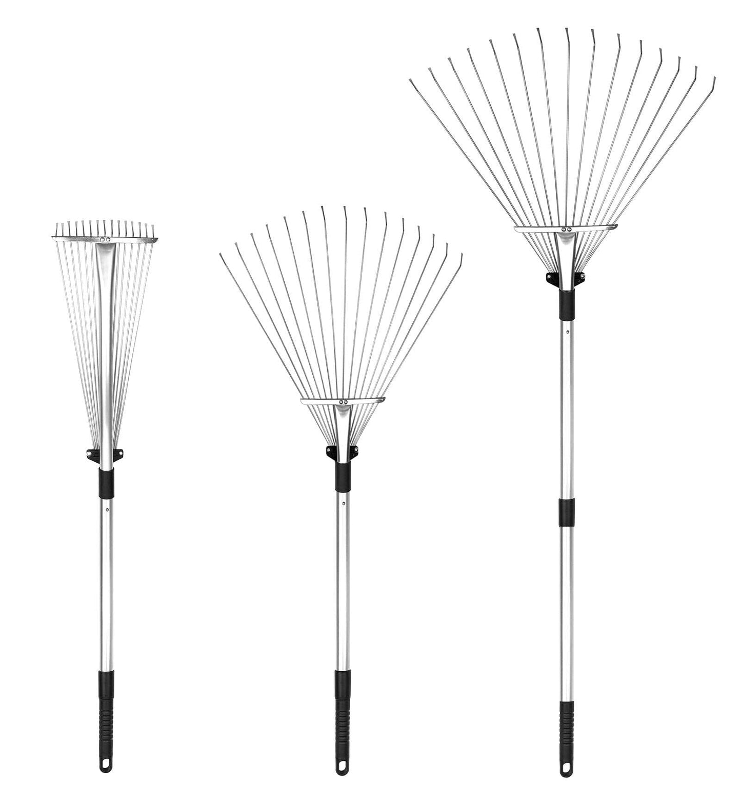 Adjustable Garden Leaf Rake – Lightweight, Telescoping Handle, Expandable Metal Head 🍂🌿🧹