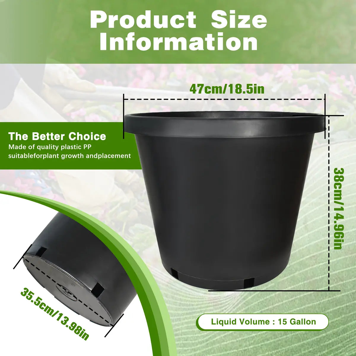 🪴 Nursery Pots – UV-Resistant, Modern Black Finish 🌱⚫