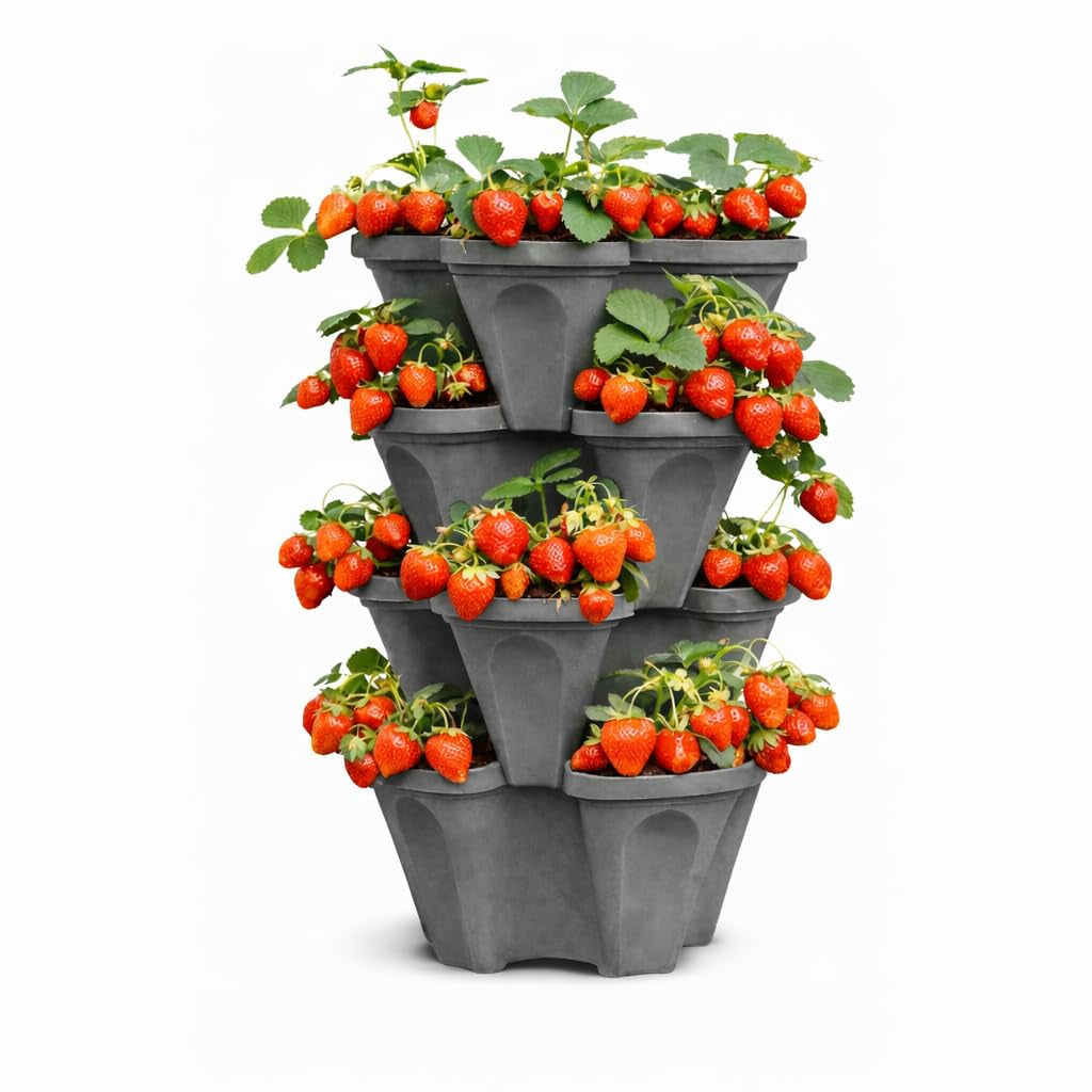Vertical Planter Tower – Grow 16 Plants in Just 1 Square Foot, Self-Watering🌱🍓