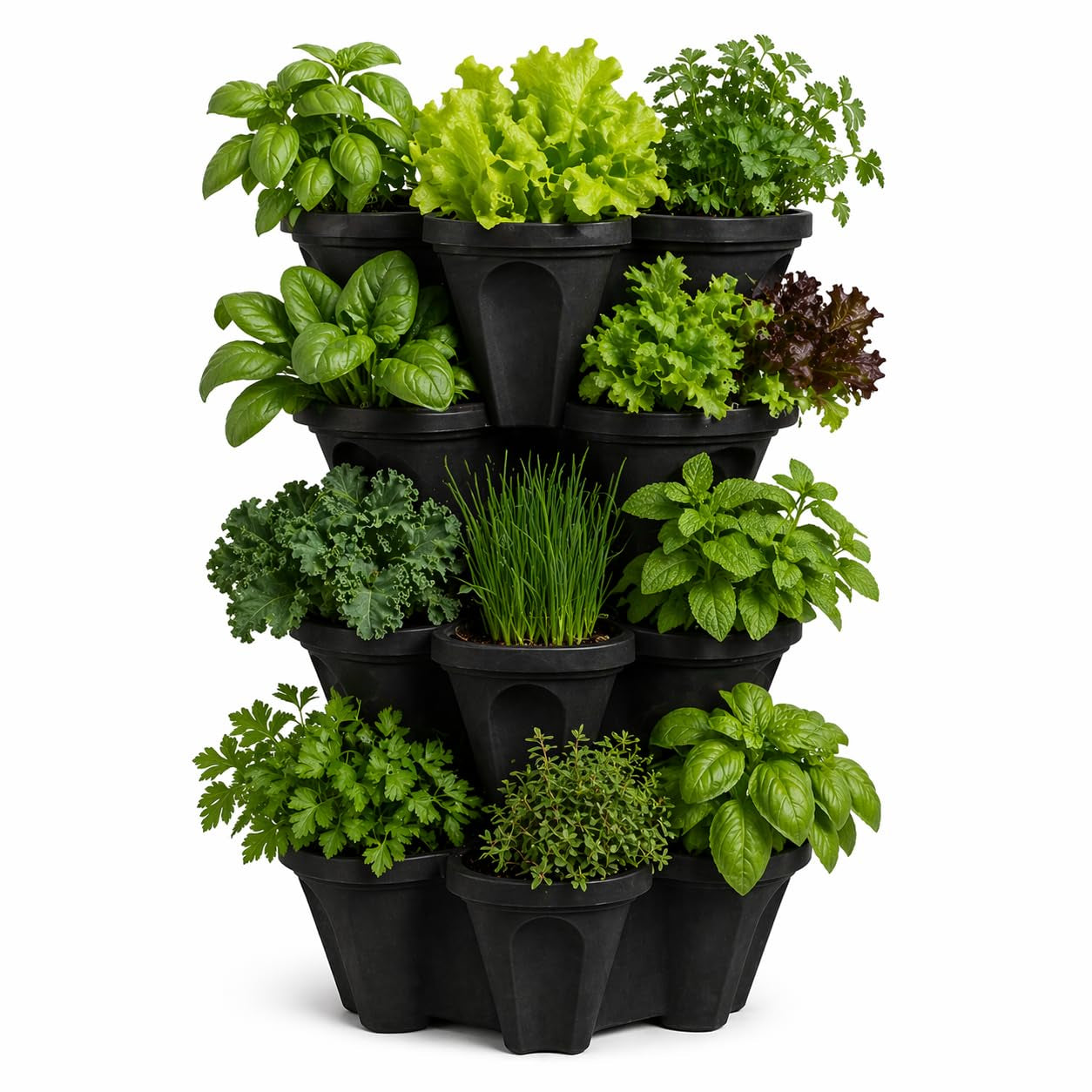 Vertical Planter Tower – Grow 16 Plants in Just 1 Square Foot, Self-Watering🌱🍓