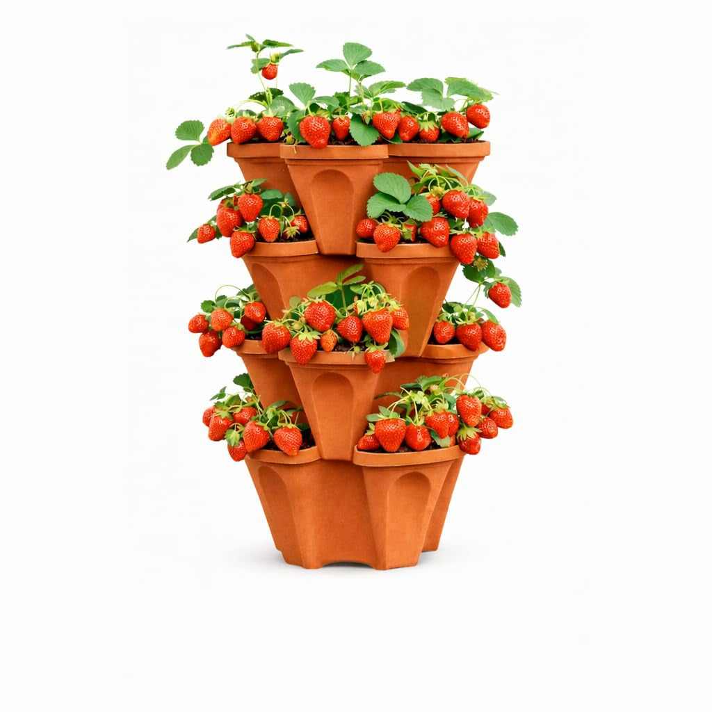 Vertical Planter Tower – Grow 16 Plants in Just 1 Square Foot, Self-Watering🌱🍓