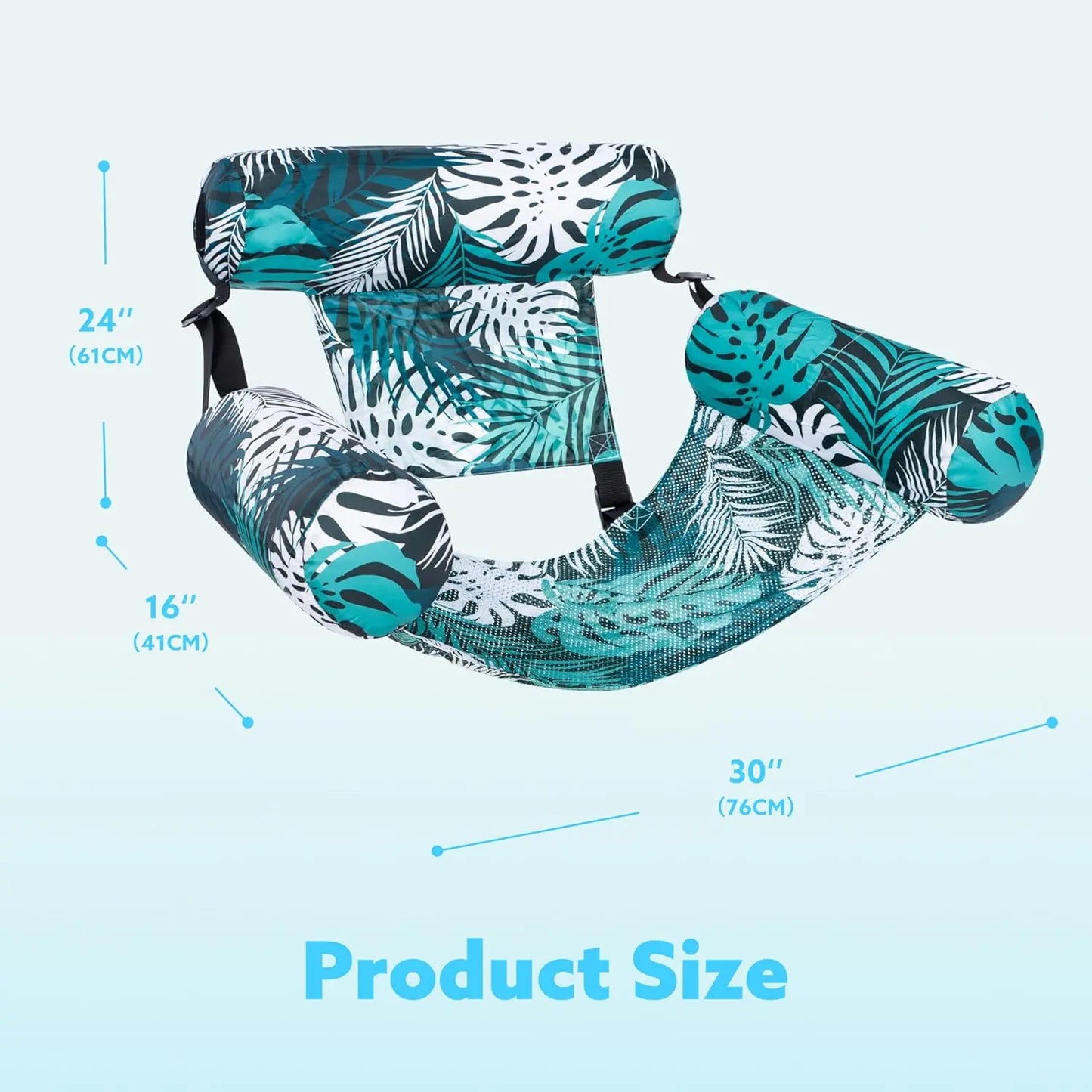 Inflatable Pool Float Chair – 2-Pack, Fabric Covered, Mesh Sling 🏖️🪑