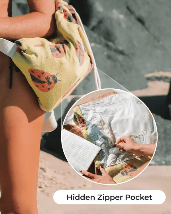 2-in-1 Towel & Backpack Combo – 100% Organic Cotton, Sand-Resistant, Quick-Drying 🏖️🎒