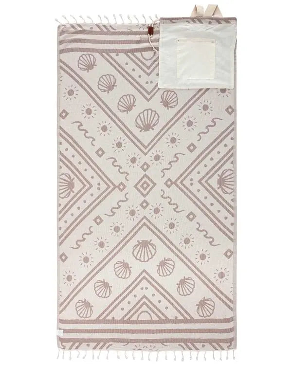 2-in-1 Towel & Backpack Combo – 100% Organic Cotton, Sand-Resistant, Quick-Drying 🏖️🎒