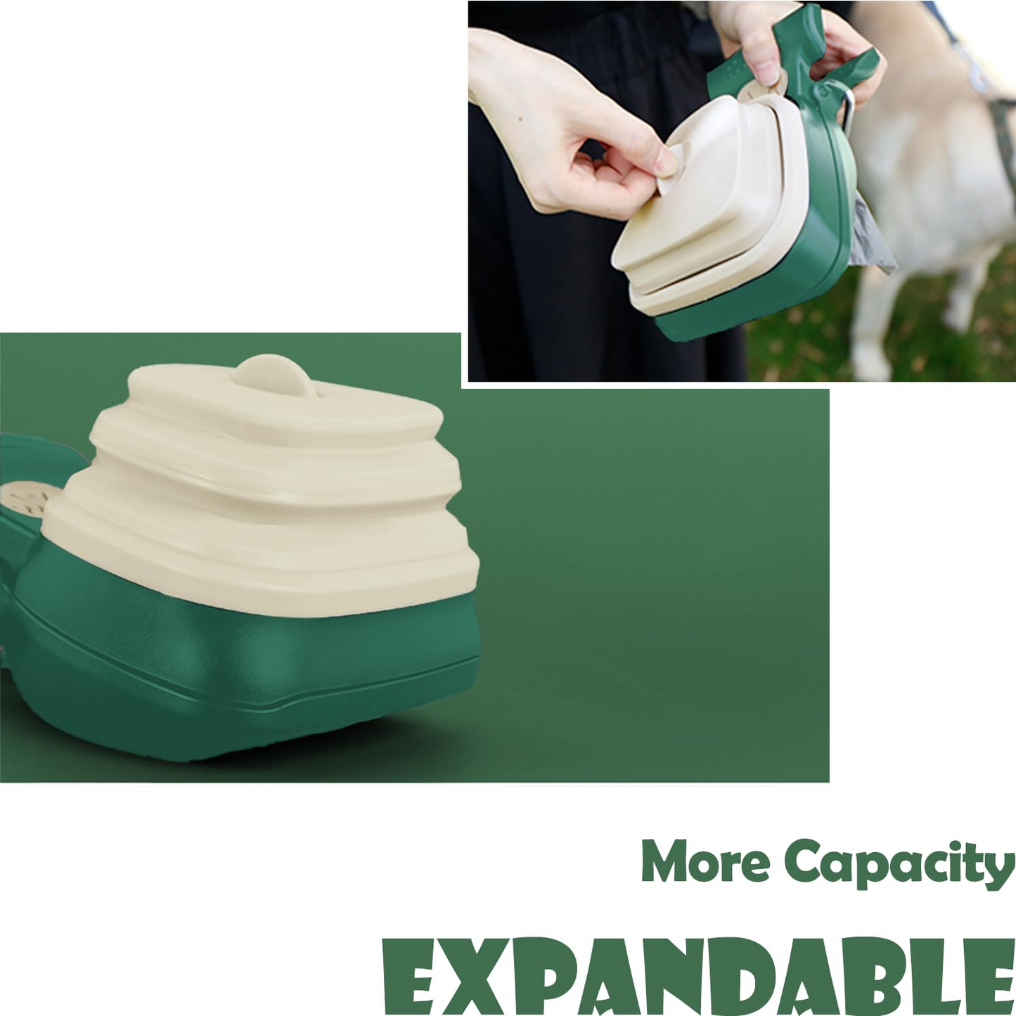 Clip-On Poop Scooper – Foldable, Pocket-Sized, Bag Dispenser Included 🐾🧹