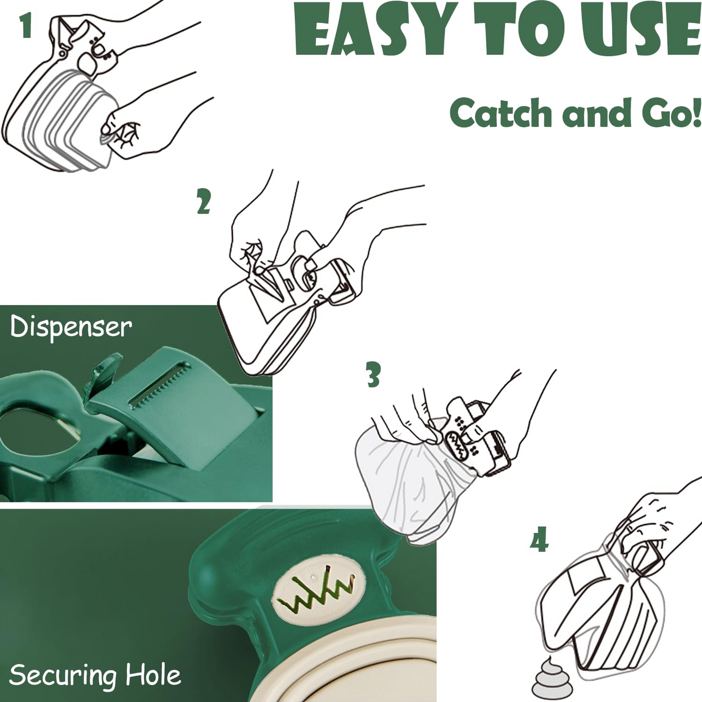Clip-On Poop Scooper – Foldable, Pocket-Sized, Bag Dispenser Included 🐾🧹