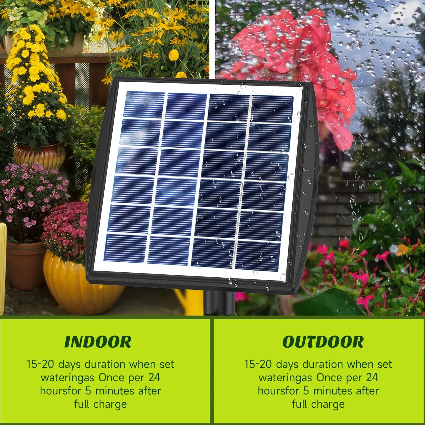 Solar Automatic Drip Irrigation Kit System –&Self-Watering Device for 10 or 20,30 Pots 🪴☀️💧