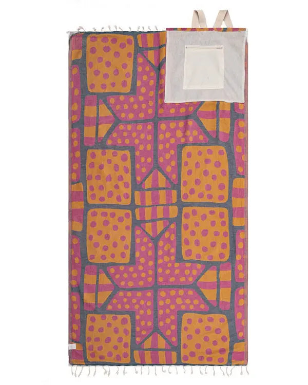 2-in-1 Towel & Backpack Combo – 100% Organic Cotton, Sand-Resistant, Quick-Drying 🏖️🎒