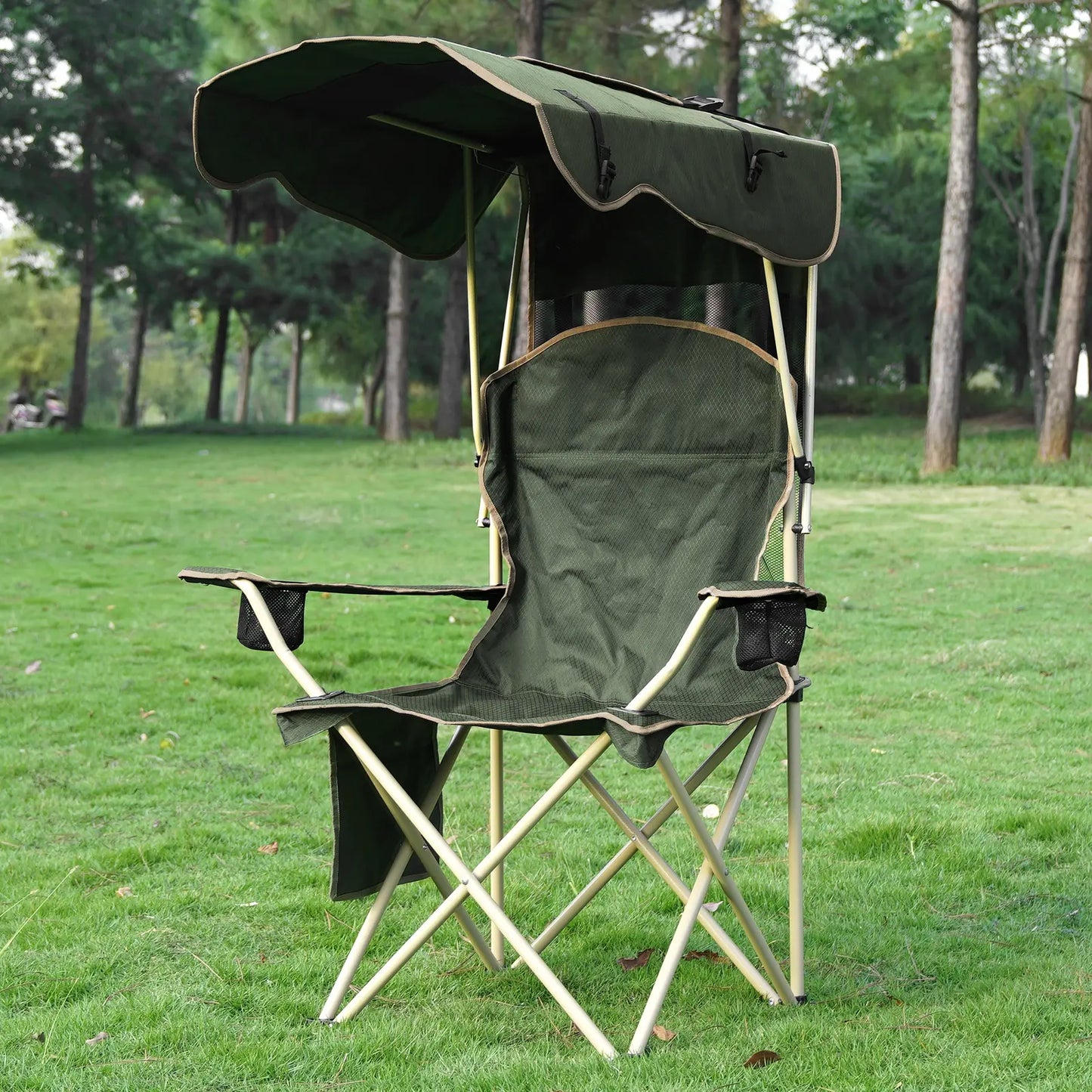 Foldable Canopy Camping Chair🏕️🪑☀️