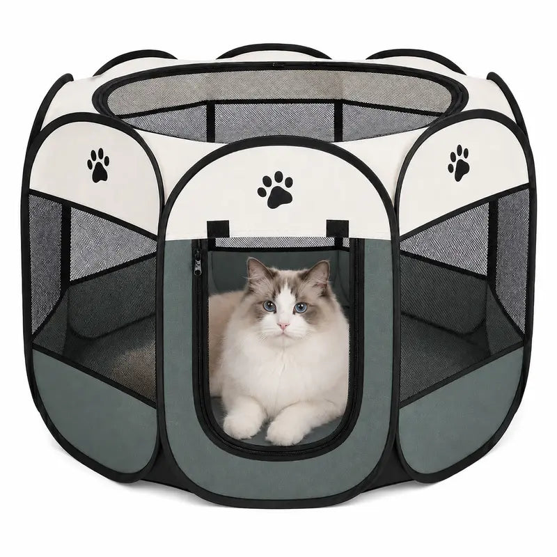 RoamPaws Foldable Soft-Sided Pet Playpen🐱🐶🏠