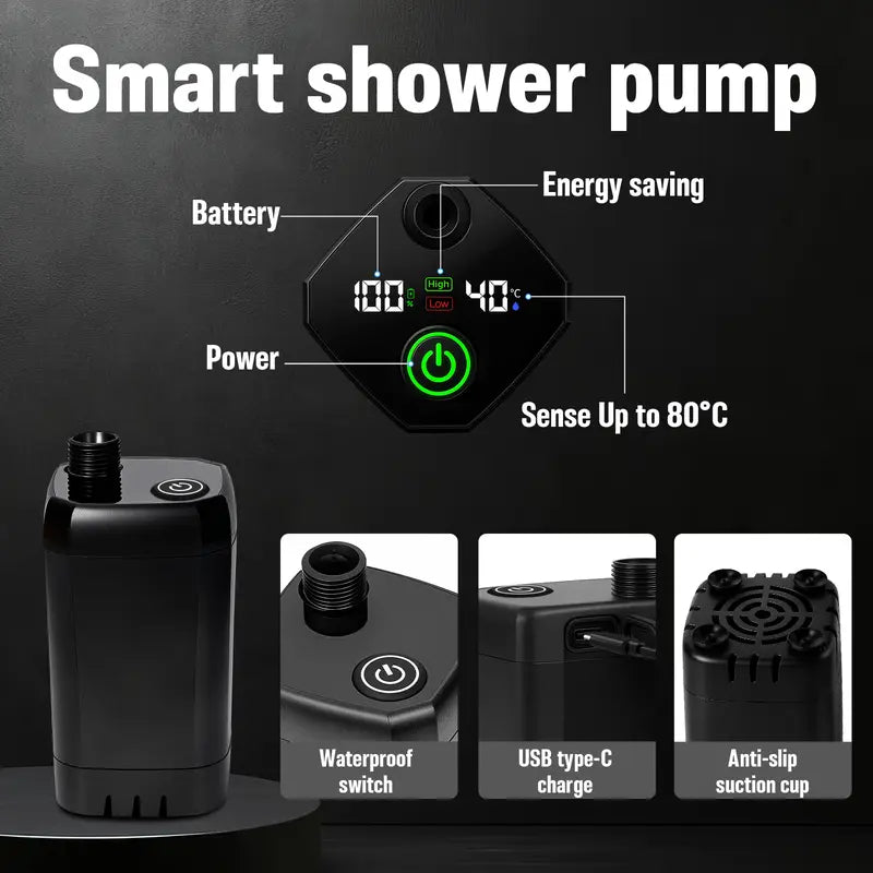 Portable Camping Shower Set  🚿🏕️🔋