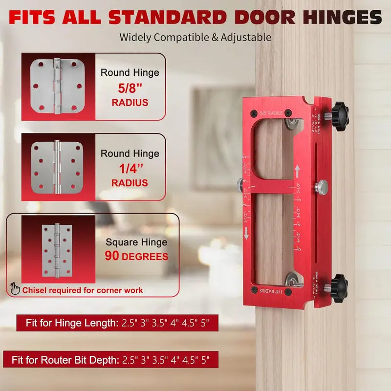 Door Hinge Jig – Aluminum Template Kit for Router🚪🔧
