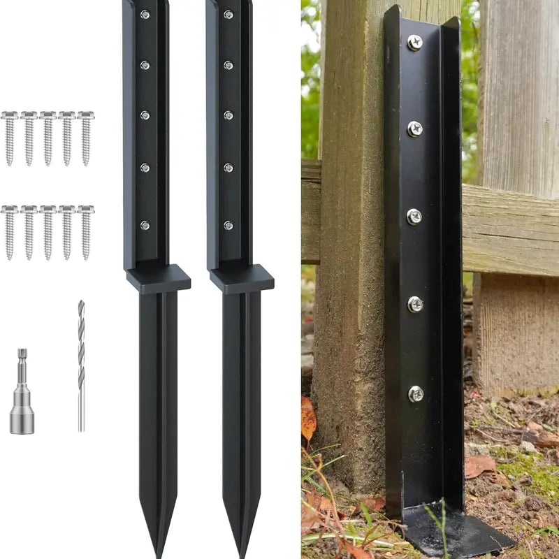 Fence Post Anchor Repair Kit – No Digging, No Concrete, Just Anchor &Drill 🏡🔧