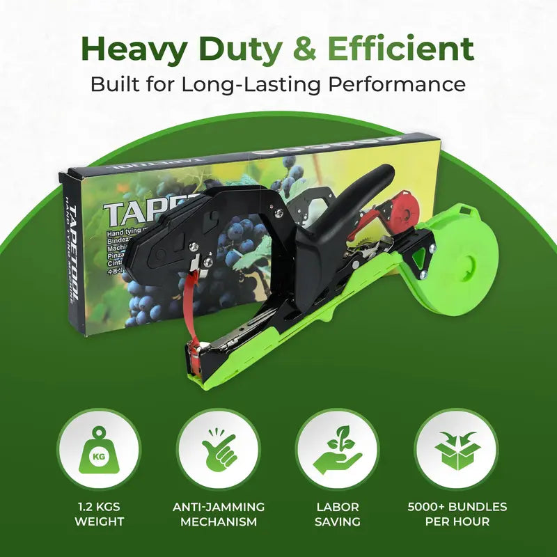 Plant Tying Machine Kit – Extra Blade, Spring & 20 Rolls of Tape Included 🌿🔧