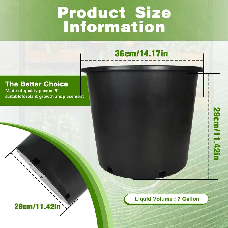 🪴 Nursery Pots – UV-Resistant, Modern Black Finish 🌱⚫