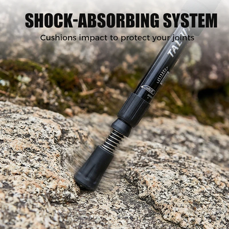 Adjustable Aluminum Alloy Trekking Pole – Shock-Absorbing, 6160 Aviation Grade 🏔️