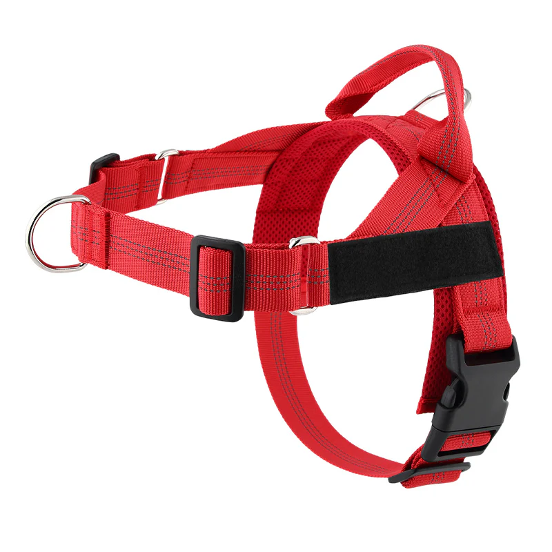 No-Pull Dog Harness – Breathable Mesh, Alloy Rings, Quick-Release Buckle 🦮