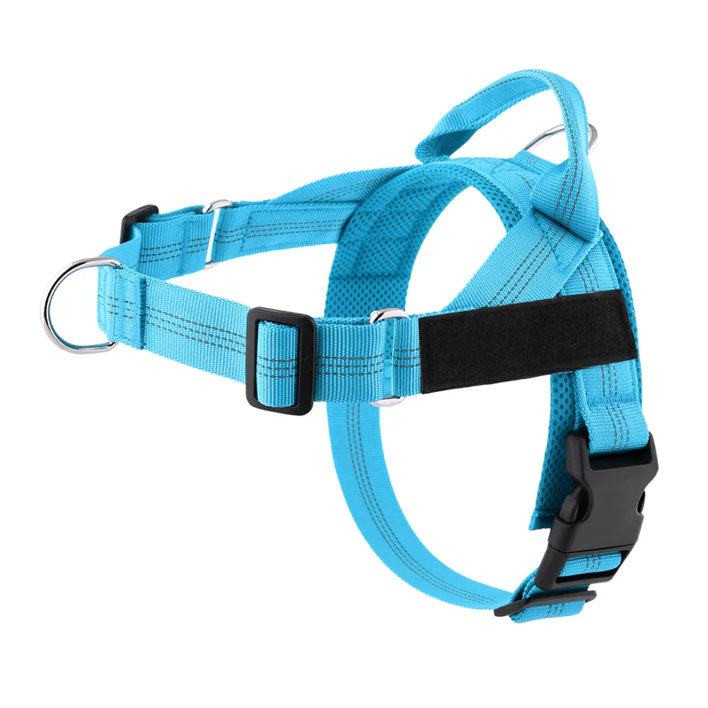 No-Pull Dog Harness – Breathable Mesh, Alloy Rings, Quick-Release Buckle 🦮