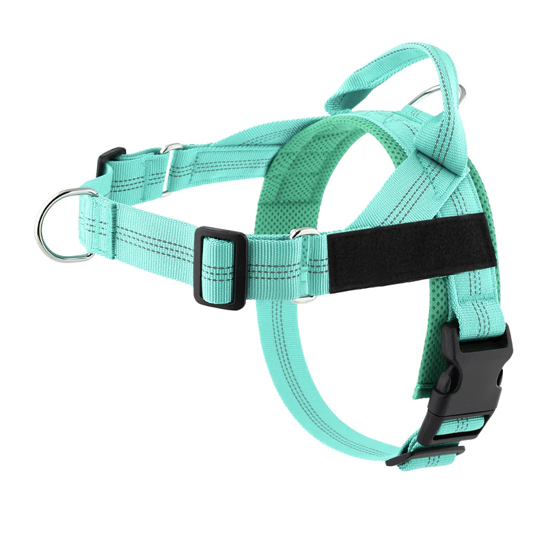 No-Pull Dog Harness – Breathable Mesh, Alloy Rings, Quick-Release Buckle 🦮