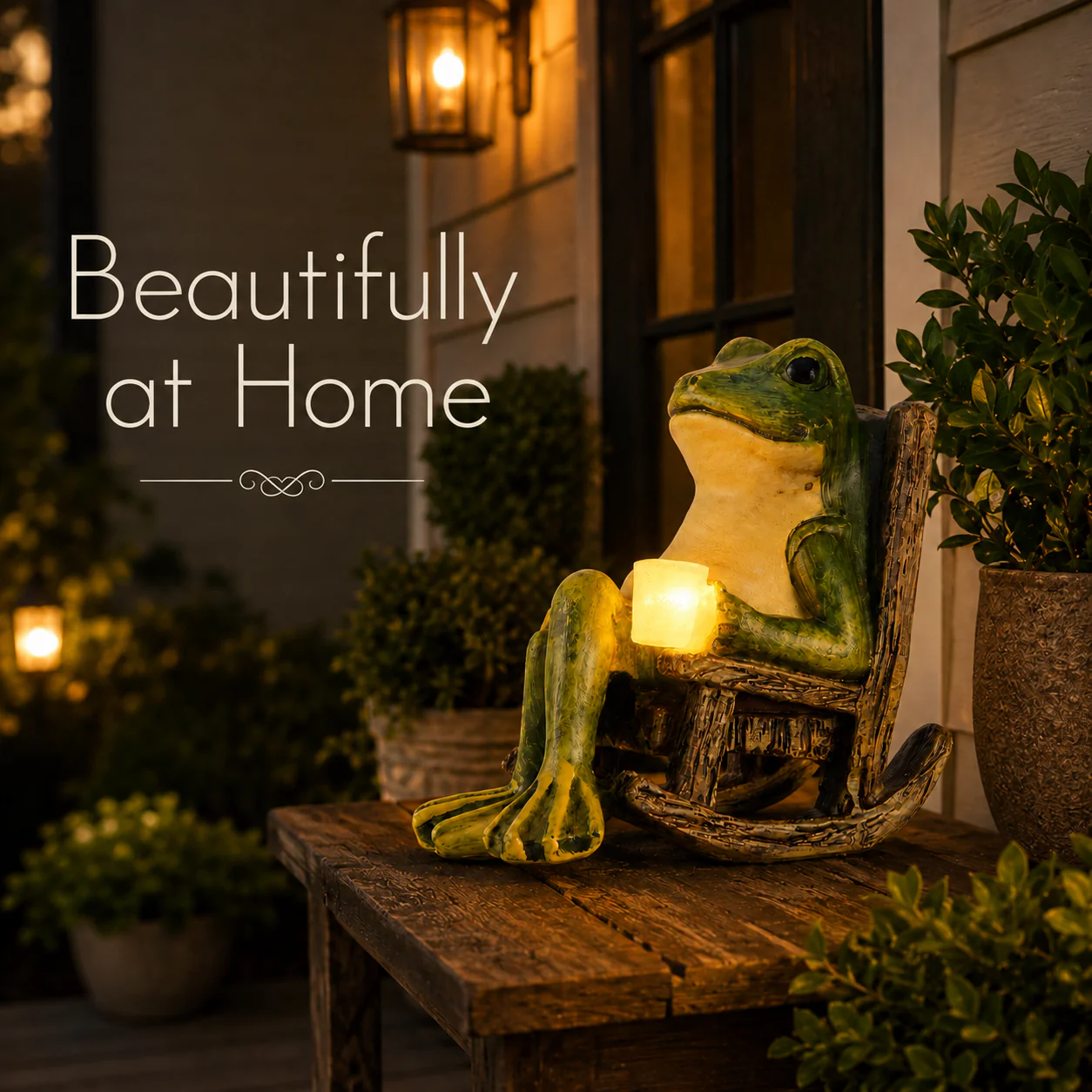 Solar Frog Decor – Whimsical Glow for Indoors &Out 🐸☀️