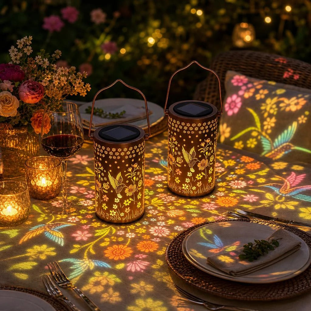 Solar Hummingbird Lantern – Multicolored Glow, Waterproof 🐦🌈