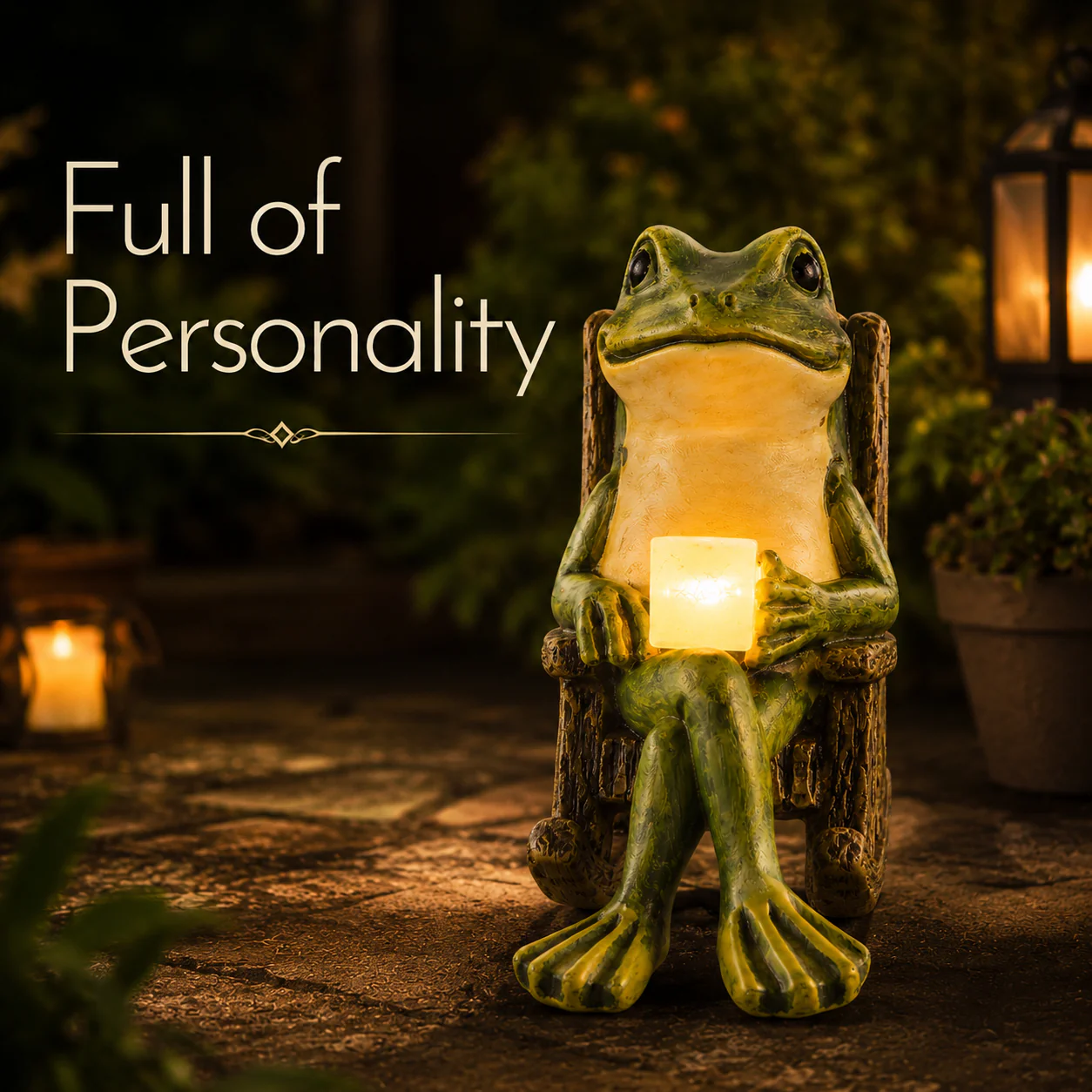 Solar Frog Decor – Whimsical Glow for Indoors &Out 🐸☀️